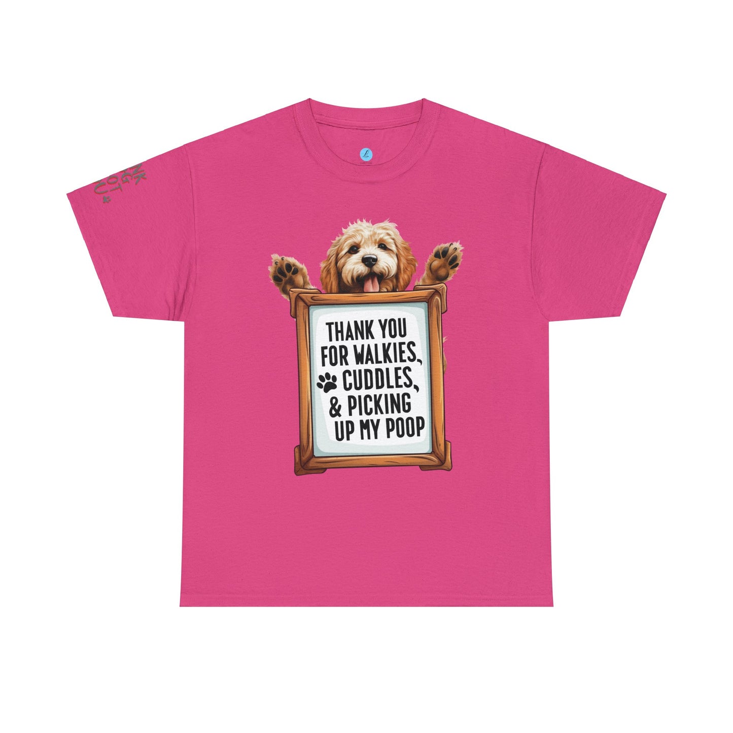 Thank You Card from Labradoodle, Thank Dog I Got You, Unisex Heavy Cotton Tee