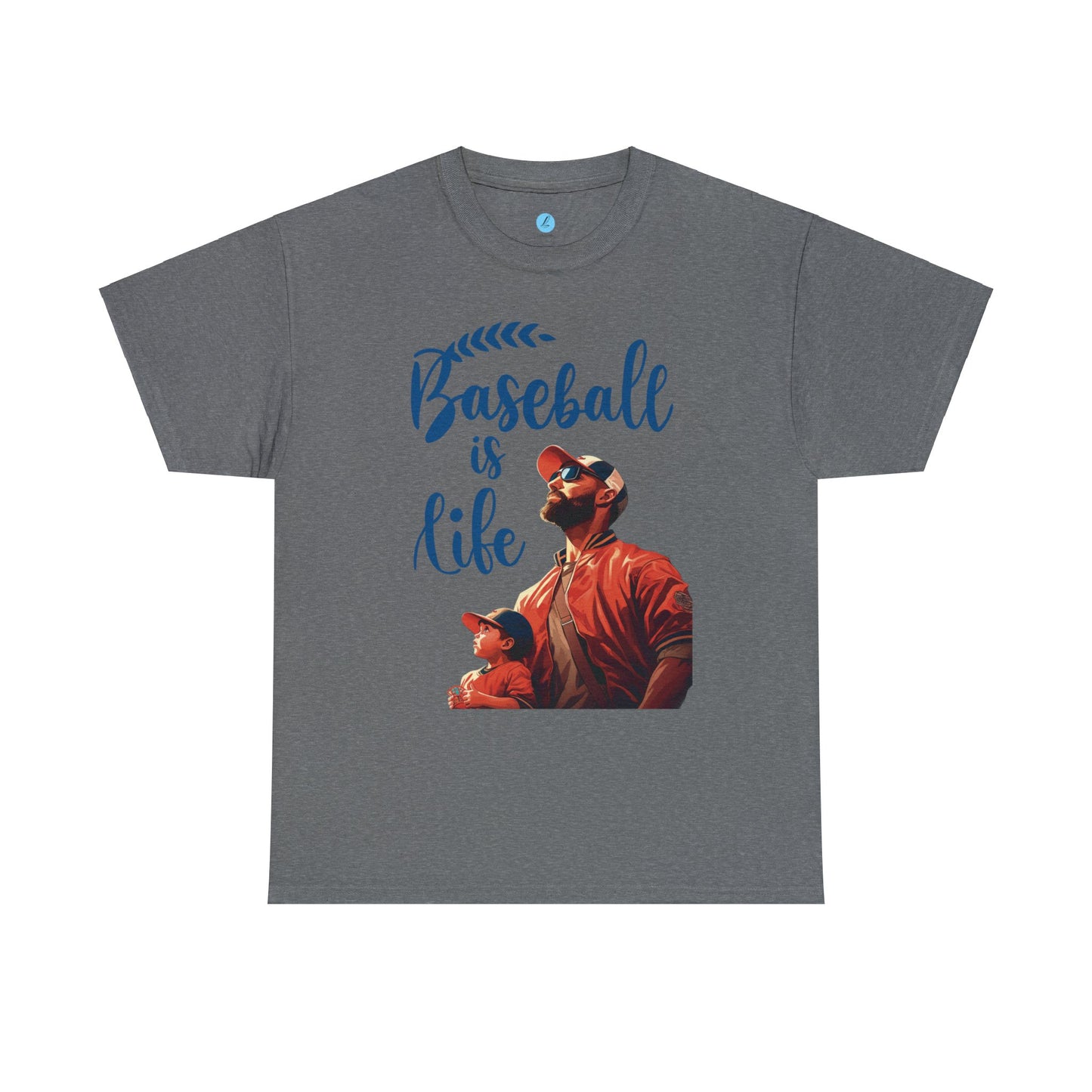 Baseball is Life, Father Son Drawing Sketch, Unisex T-Shirt