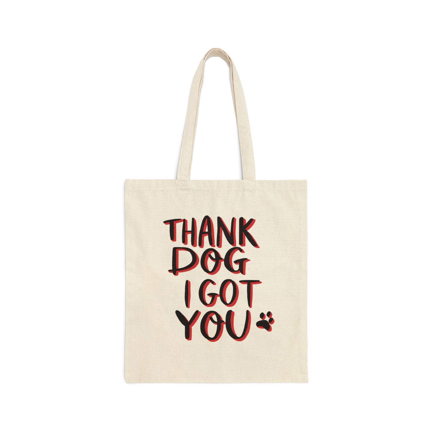 Labradoodle Thank You Card, Thank Dog I Got You, Cotton Canvas Tote Bag