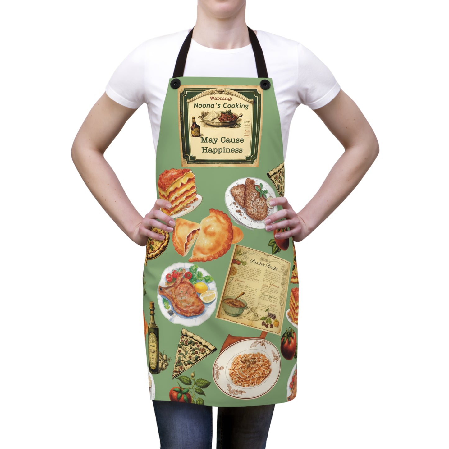 Warning: Noona's Cooking May Cause Happiness, Apron Vintage Style Graphics, Grandma