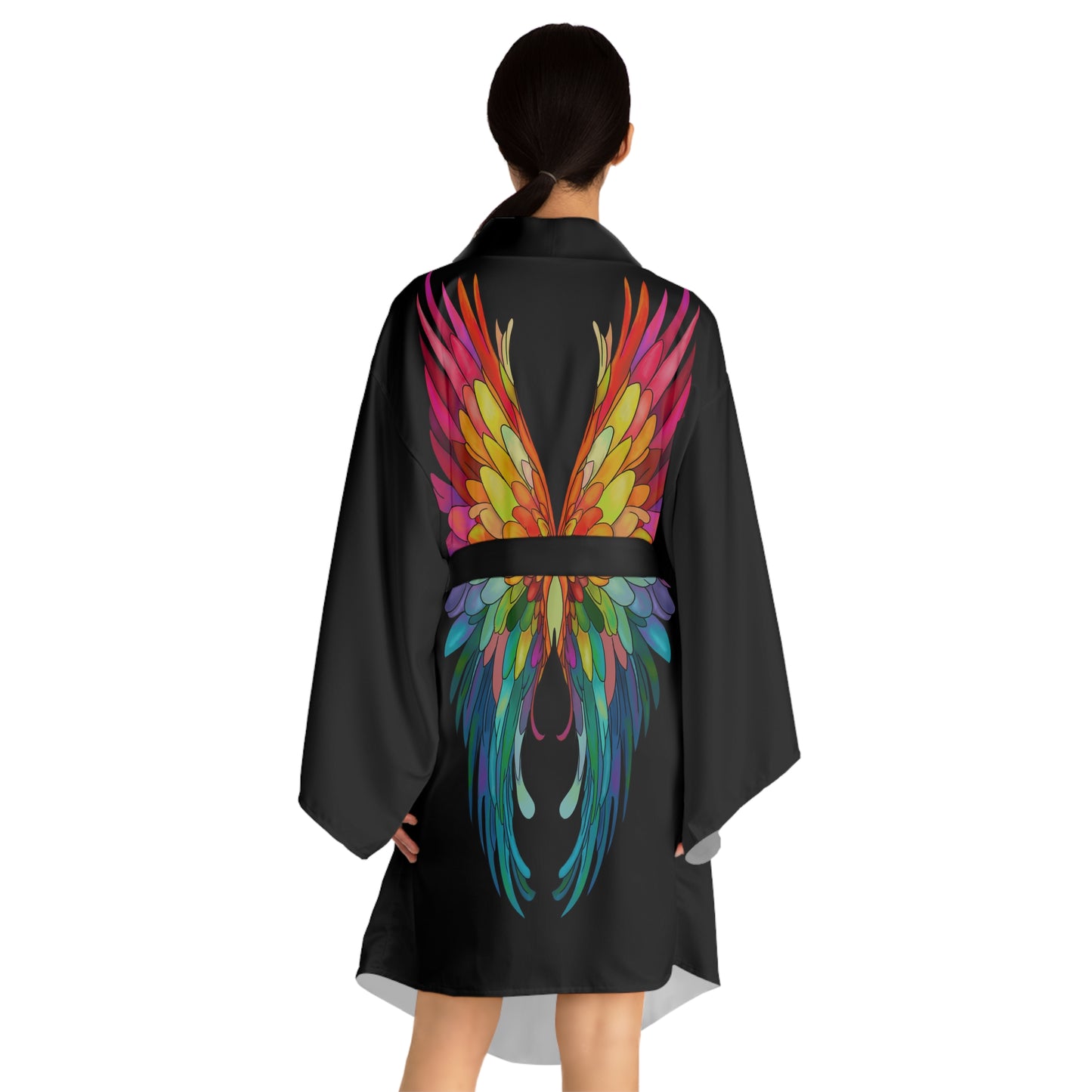 Rainbow Angel Long Sleeve Kimono Robe