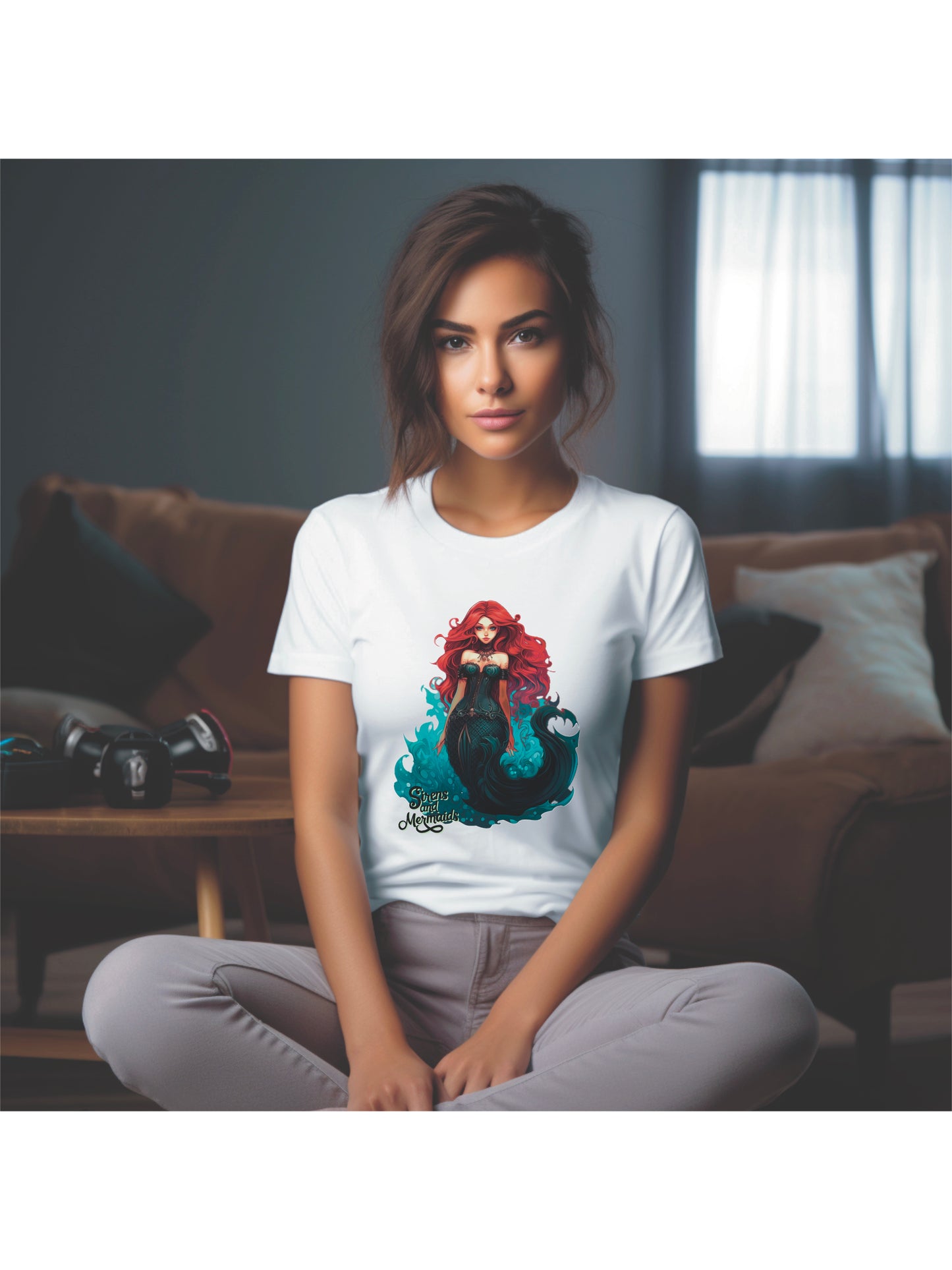 Mermaids and Sirens Gothic, Unisex Heavy Cotton Tee