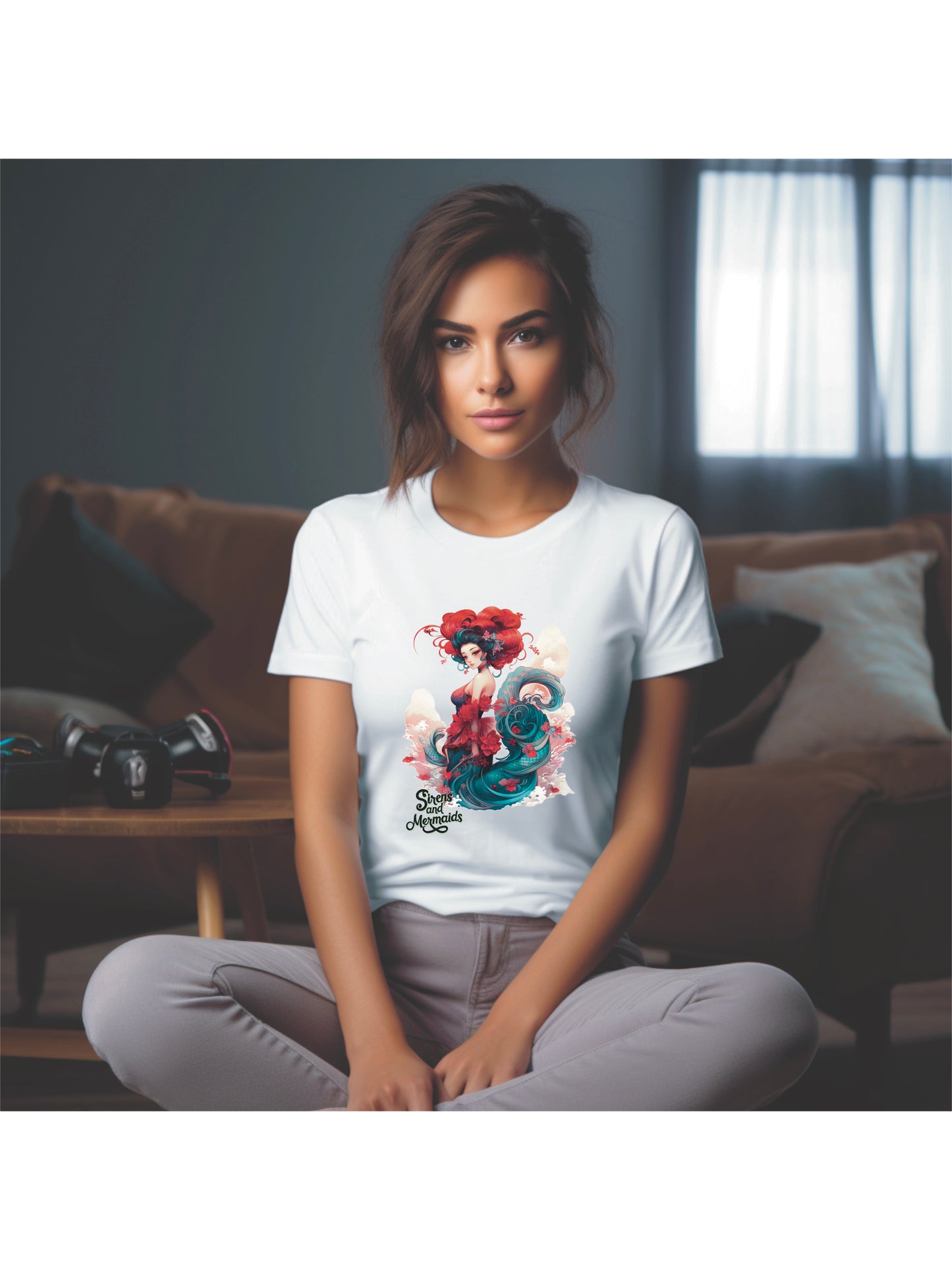 Mermaids and Sirens, Geisha Unisex Heavy Cotton Tee