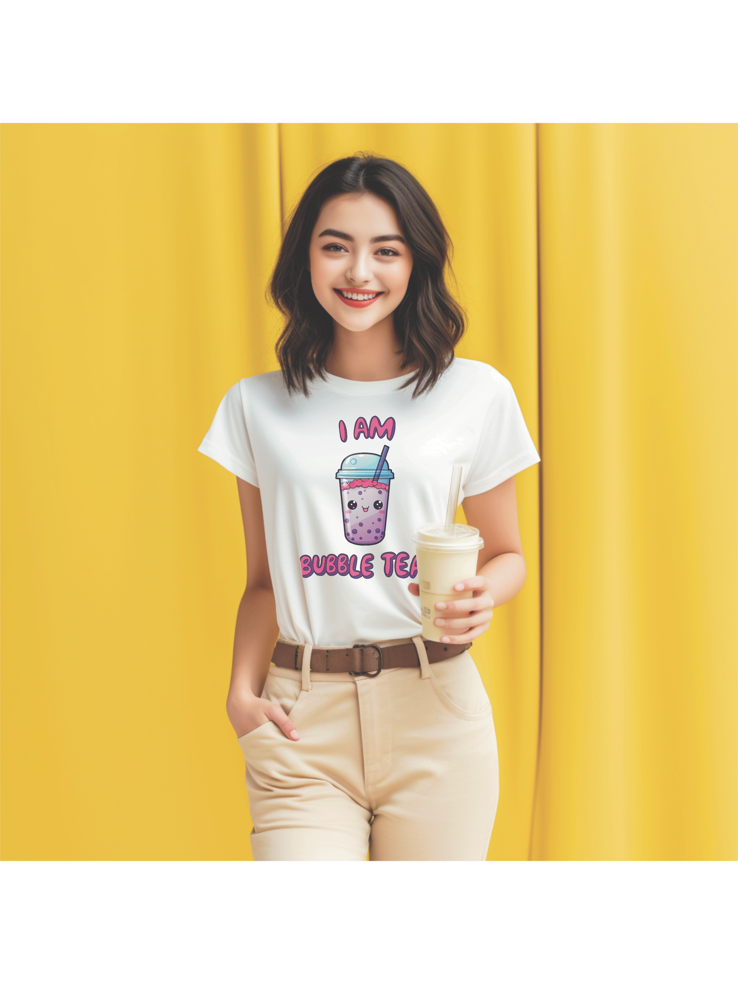 I am Bubble Tea, Graphic T-Shirt, Cute Kawaii Silly