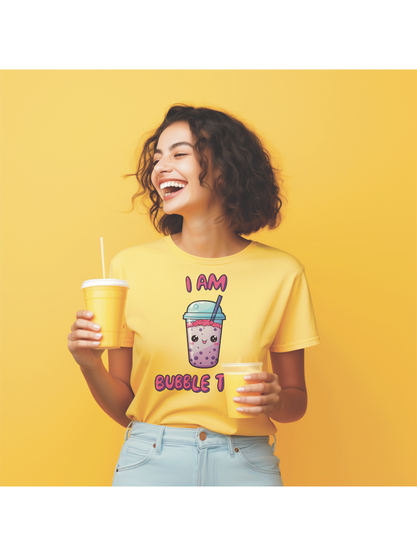 I am Bubble Tea, Graphic T-Shirt, Cute Kawaii Silly